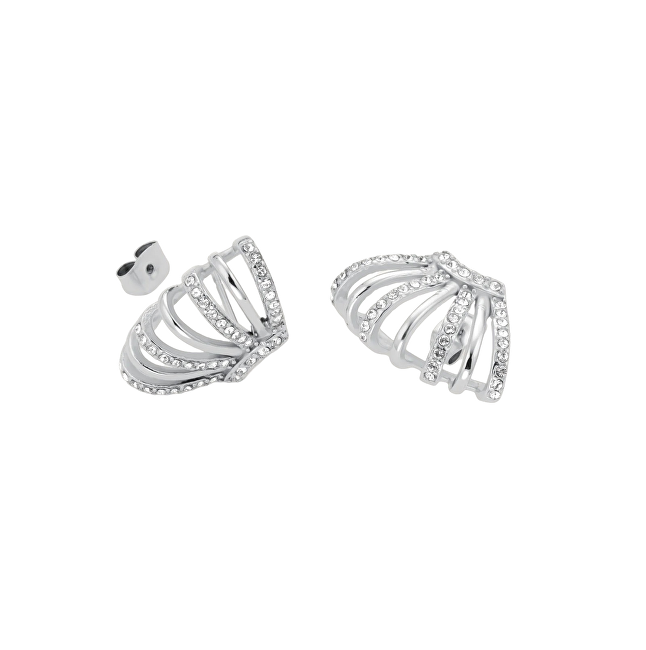 Rosefield Oslnivé ocelové náušnice s krystaly Swarovski JECCS-J1030