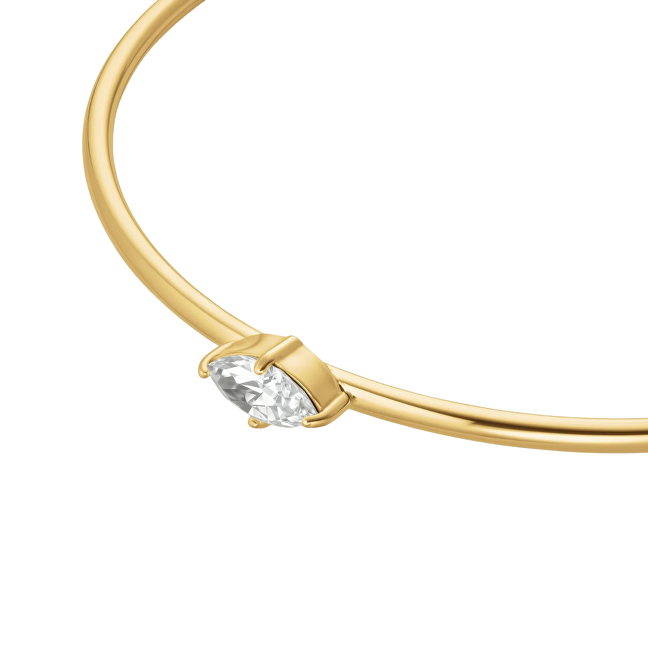 Rosefield Otevřený pevný náramek s čirým Swarovski krystalem JBCMG-J1240 čirá, zlatá