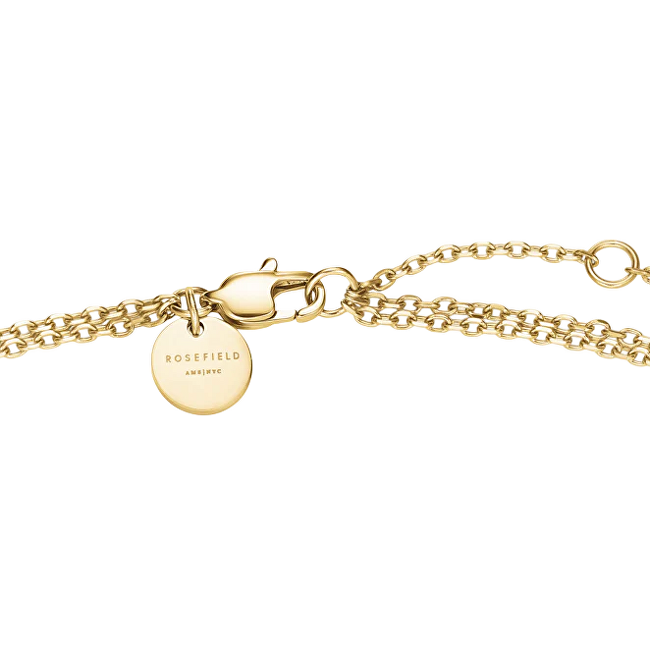 Rosefield Pozlacený náhrdelník se Swarovski krystaly Love Connection JNLCG-J1315 čirá, zlatá