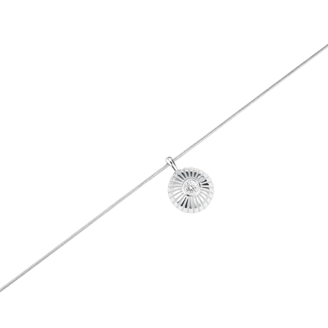 Rosefield Třpytivý ocelový náhrdelník s přívěskem Solitaire JNBCS-J1207