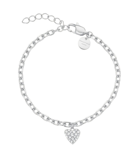 Rosefield Dámský ocelový náramek s krystaly Chunky Heart JBCHS-J1322