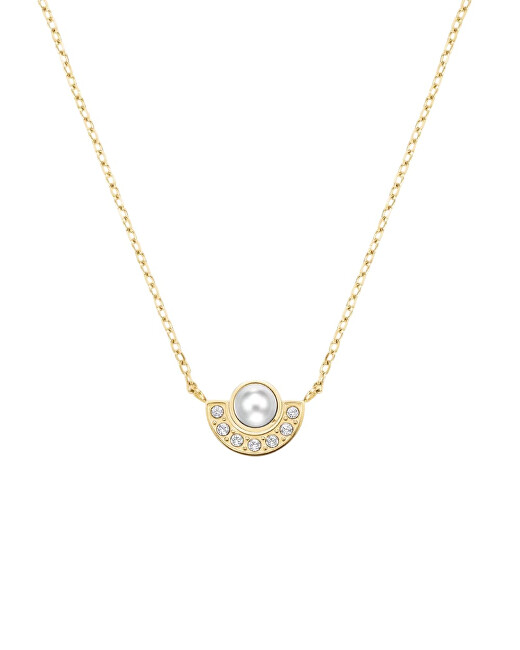 Rosefield Elegantní pozlacený náhrdelník s perlou JNPCG-J1292