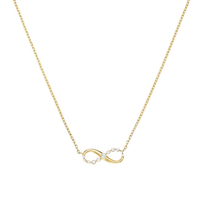 Rosefield Pozlacený dámský náhrdelník s krystaly Infinity JNING-J1311
