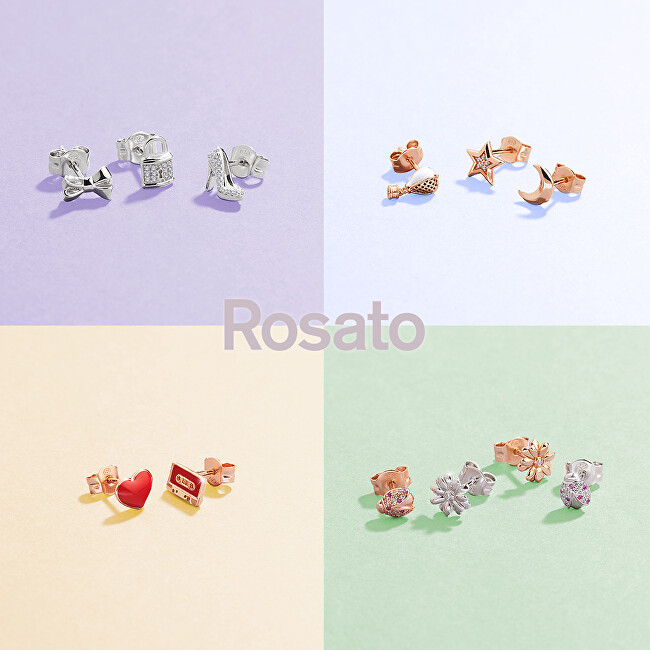 Rosato Bronzová single náušnice Mašle Storie RZO018