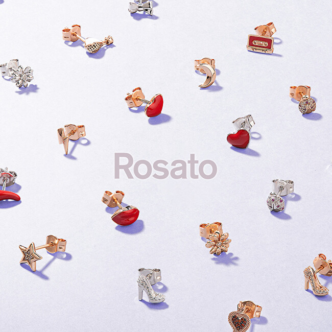 Rosato Stříbrná single náušnice Srdce Storie RZO019R