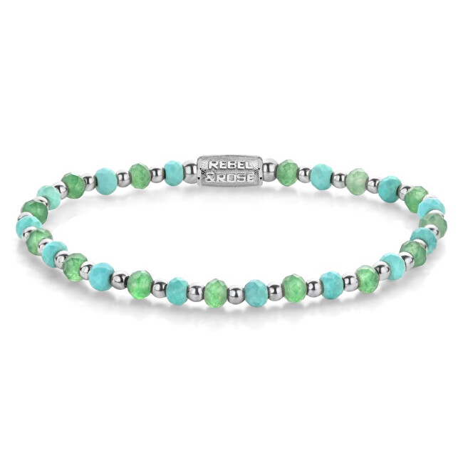 Rebel&Rose Korálkový náramek Blue Green Adventure RR-40144-S
