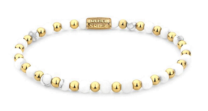 Rebel&Rose Korálkový náramek Virgin White Gold RR-40113-G