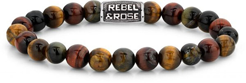 Rebel&Rose Korálkový náramek Who`s afraid of the Tiger RR-80095-V