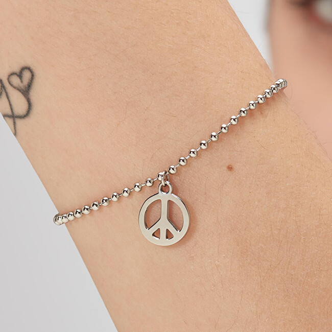 S'Agapõ Nadčasový ocelový náramek Peace Smile SSM012