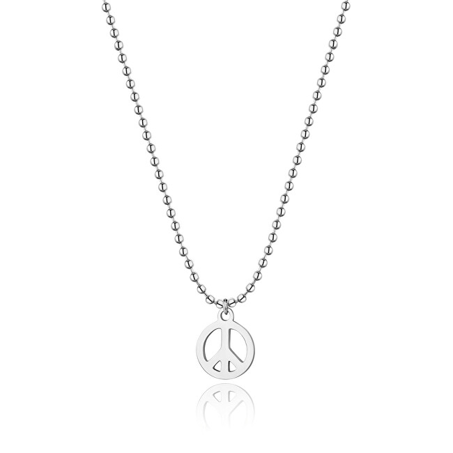 S'Agapõ Originální ocelový náhrdelník Peace Smile SSM002