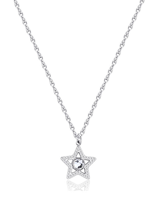 S'Agapõ Slušivý ocelový náhrdelník Hvězdička Lucky Light SKT37