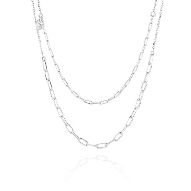Sif Jakobs Módní stříbrný dvojitý náhrdelník Chains SJ-C42132-SS
