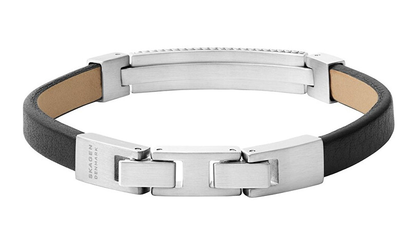 Skagen Kožený náramek pro muže Torben SKJM0208040