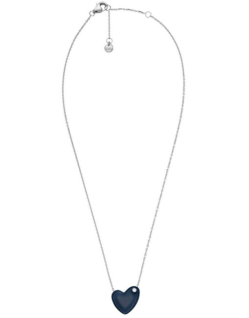 Skagen Romantický oceľový náhrdelník Sofie Sea Glass SKJ1802040 číra, modrá, strieborná