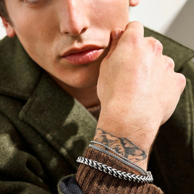 Skagen Dvojitý ocelový náramek pro muže Tov Mesh SKJM0235040