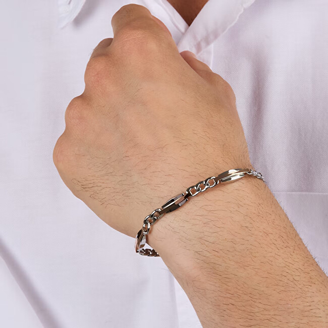 Trussardi Jemný bicolor náramek pro muže T-Steel TJAXV38