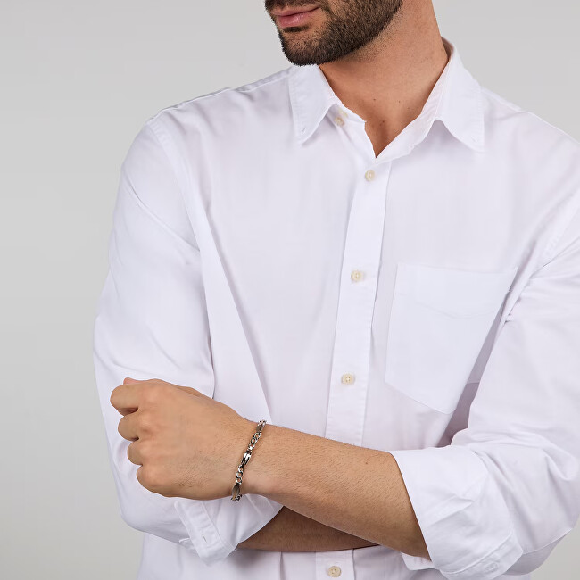 Trussardi Jemný bicolor náramek pro muže T-Steel TJAXV38