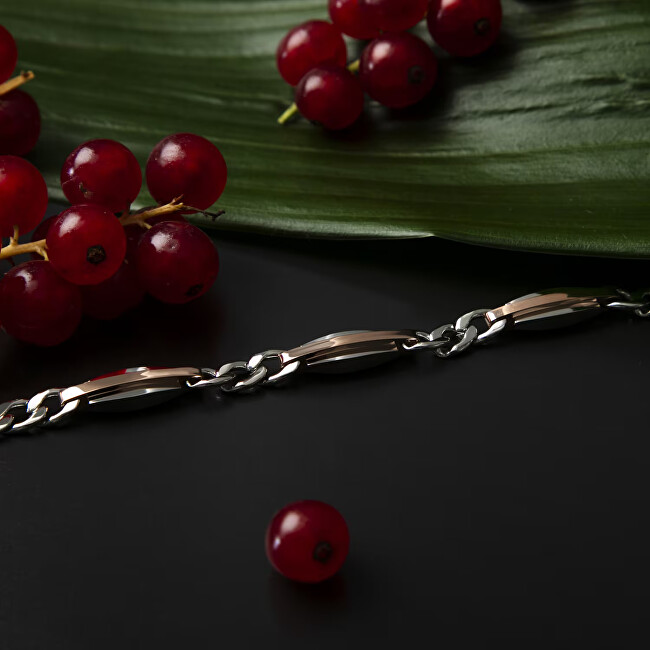 Trussardi Jemný bicolor náramek pro muže T-Steel TJAXV38