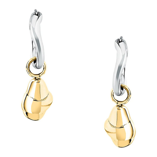Trussardi Kruhové bicolor náušnice 2v1 z ocele T-Design TJAXA14 bicolor, strieborná , zlatá