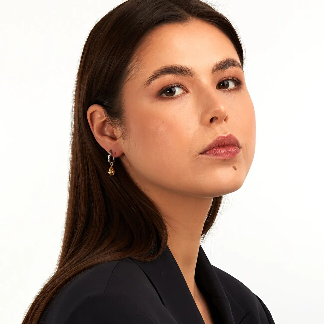 Trussardi Kruhové bicolor náušnice 2v1 z ocele T-Design TJAXA14 bicolor, strieborná , zlatá