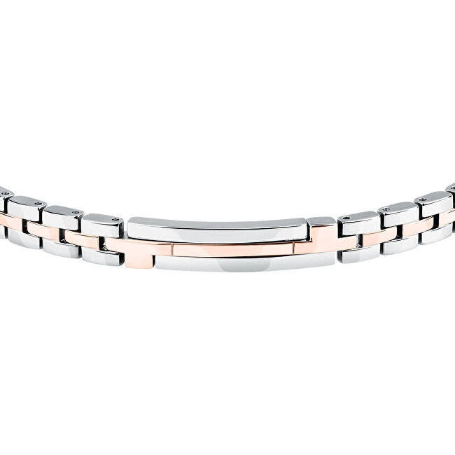 Trussardi Luxusní ocelový bicolor náramek T-Steel TJAXV02