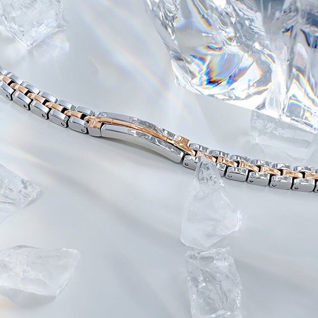 Trussardi Luxusní ocelový bicolor náramek T-Steel TJAXV02