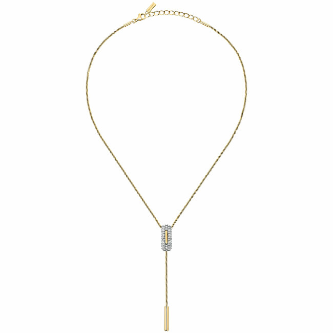 Trussardi Moderní pozlacený náhrdelník z oceli Concept TJAYY01