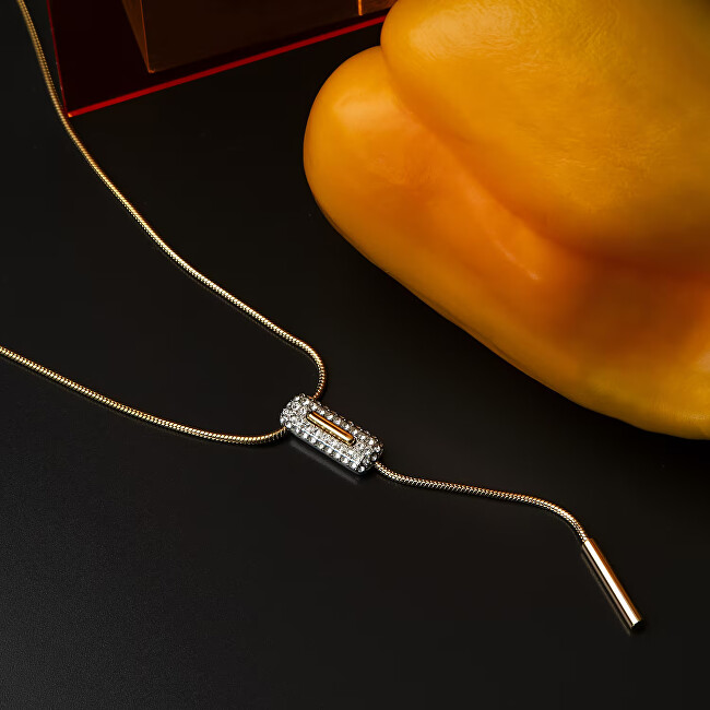 Trussardi Moderní pozlacený náhrdelník z oceli Concept TJAYY01