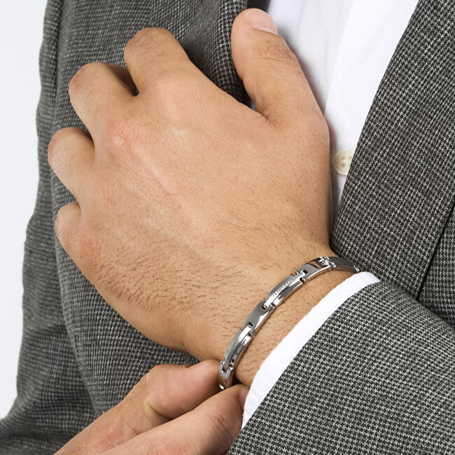 Trussardi Nadčasový pánský náramek z oceli T-Steel TJAXV28