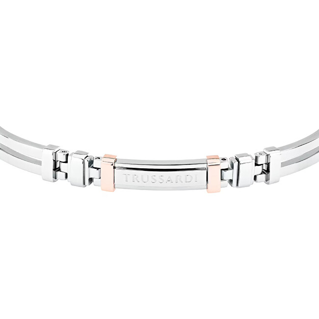 Trussardi Ocelový bicolor náramek pro muže T-Steel TJAXV26
