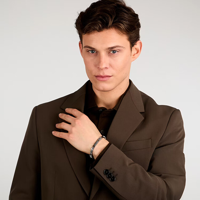 Trussardi Ocelový bicolor náramek pro muže T-Steel TJAXV26