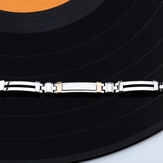 Trussardi Ocelový bicolor náramek pro muže T-Steel TJAXV26