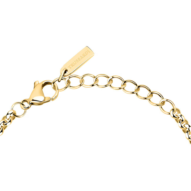 Trussardi Pozlacený dámský náramek s achátem T-Round TJAYF08