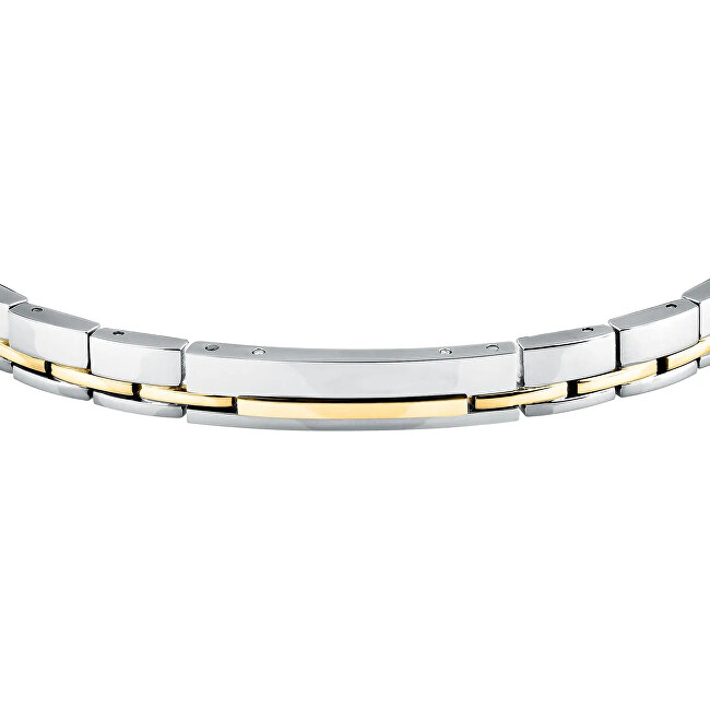 Trussardi Stylový ocelový bicolor náramek T-Steel TJAXV04