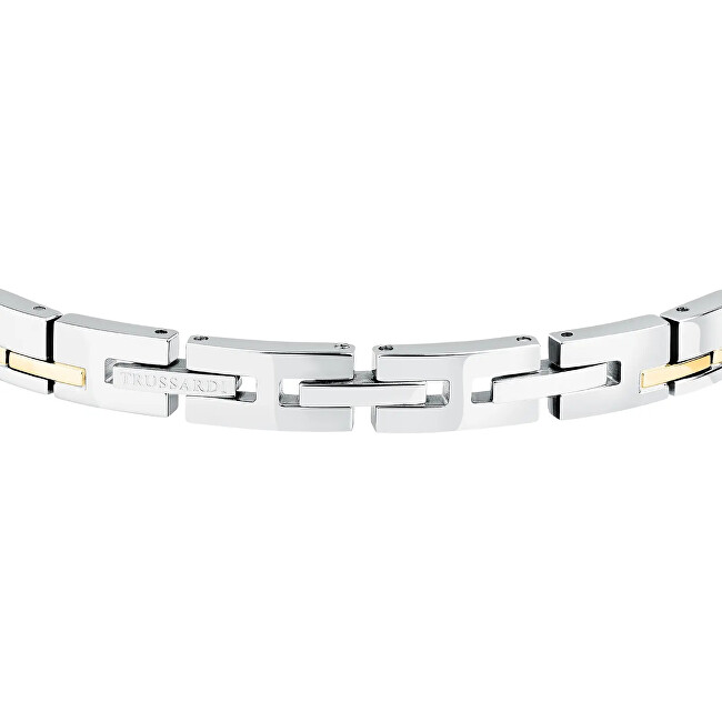 Trussardi Stylový ocelový bicolor náramek T-Steel TJAXV04