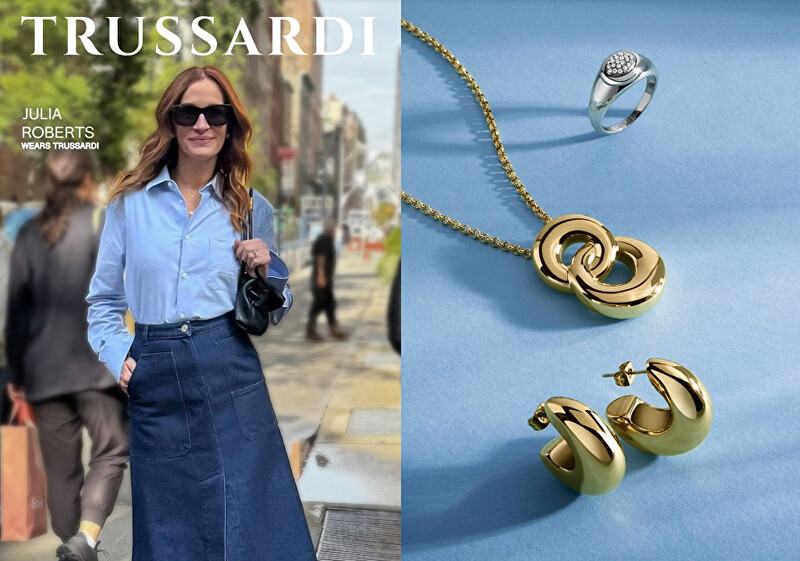 Trussardi Světle hnědý kožený náramek pro muže T-Leather TJAXZ04