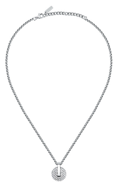 Trussardi Třpytivý ocelový náhrdelník pro ženy T-Round TJAYF06