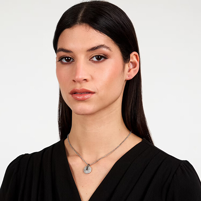 Trussardi Třpytivý ocelový náhrdelník pro ženy T-Round TJAYF06