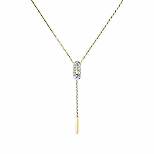Trussardi Moderní pozlacený náhrdelník z oceli Concept TJAYY01