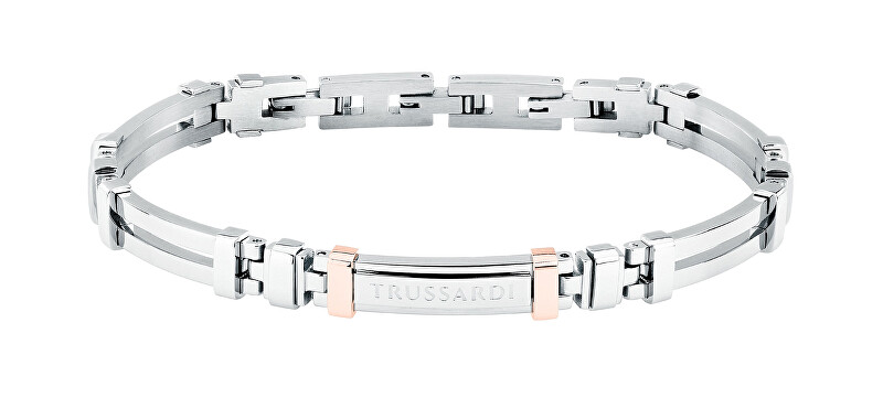 Trussardi Ocelový bicolor náramek pro muže T-Steel TJAXV26