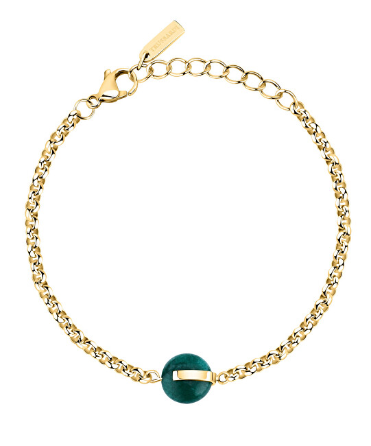 Trussardi Pozlacený dámský náramek s achátem T-Round TJAYF08