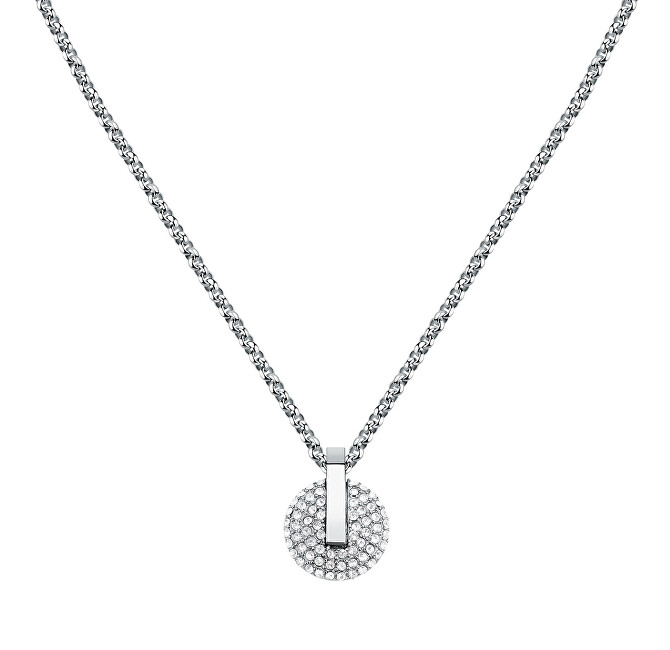 Trussardi Třpytivý ocelový náhrdelník pro ženy T-Round TJAYF06