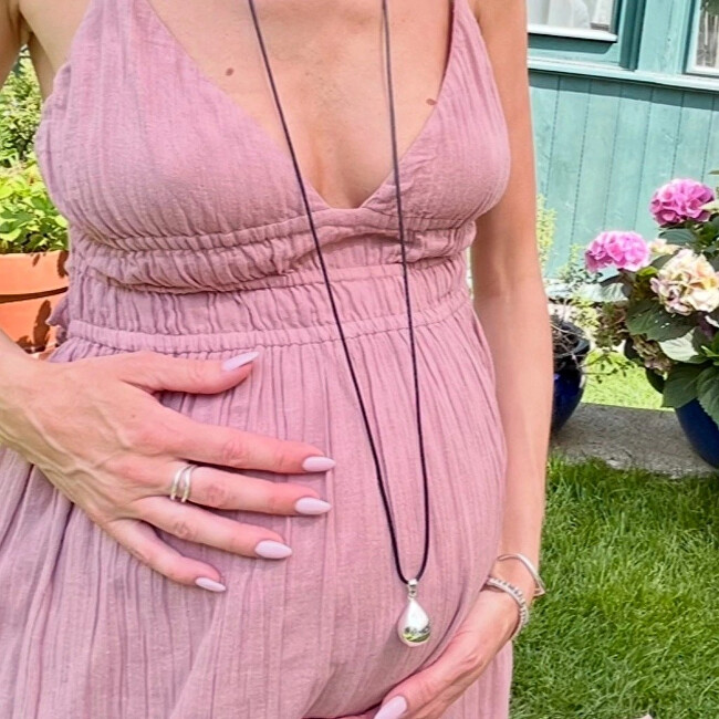 MUMMY BELL Těhotenská rolnička Kapka lásky - stříbrná