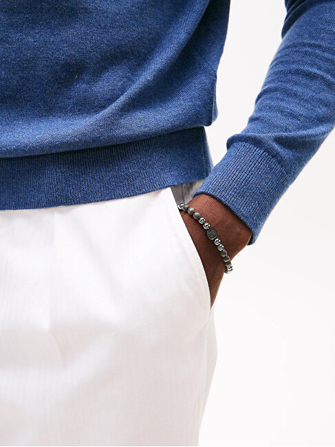 Tommy Hilfiger Černý korálkový náramek TH85 Beads 2790625
