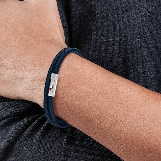 Tommy Hilfiger Dvojitý kožený náramek TH2790264S