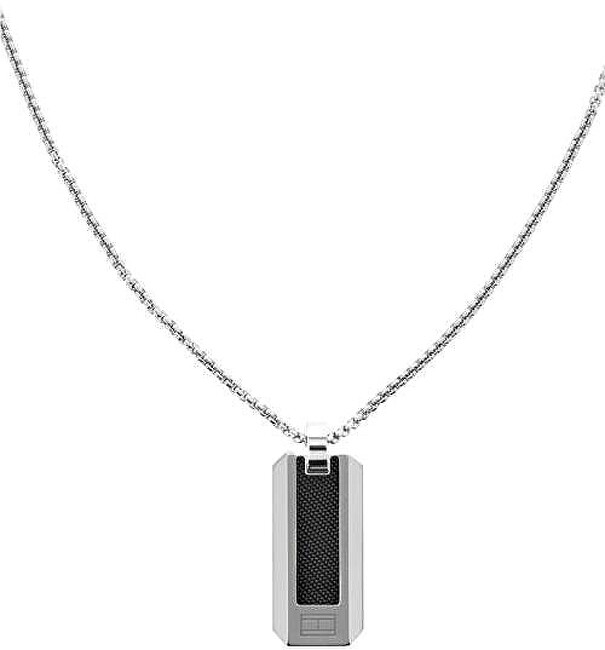 Tommy Hilfiger Elegantní ocelový náhrdelník s vojenskou známkou 2790354