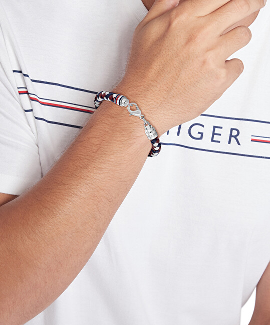 Tommy Hilfiger Kožený tricolor náramek pro muže Tyson 2790633