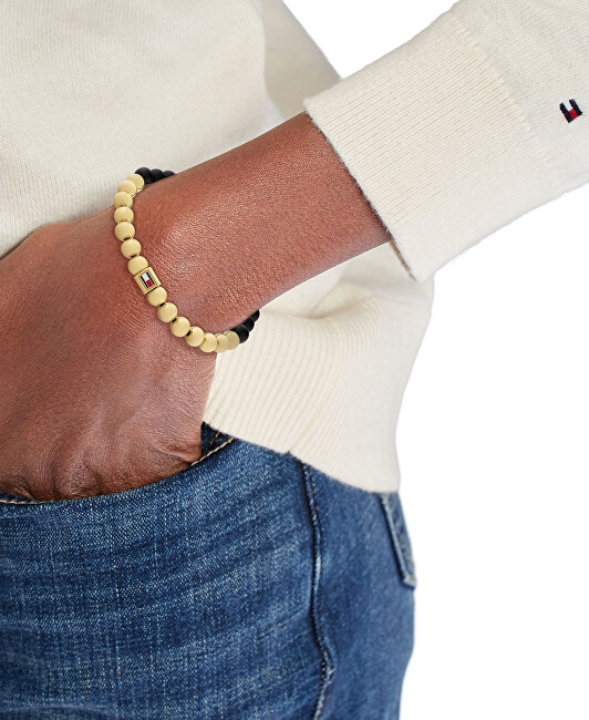 Tommy Hilfiger Korálkový náramek s onyxem Semi-Precious Beads 2780961