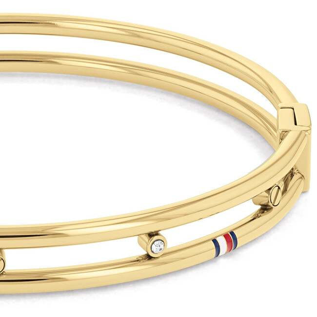 Tommy Hilfiger Luxusní pevný náramek s krystaly 2780611