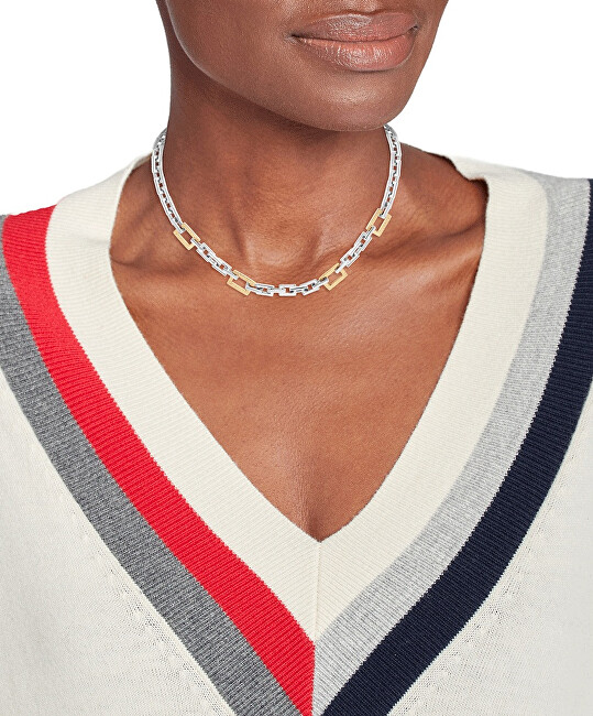 Tommy Hilfiger Masivní bicolor náhrdelník z oceli 2780867